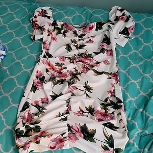 Flattering Stretchy Floral Dress